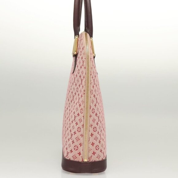 LOUIS VUITTON Monogram Mini Alma Haut Hand Bag Red M92204 LV Auth BA2457V - Picture 5 of 16